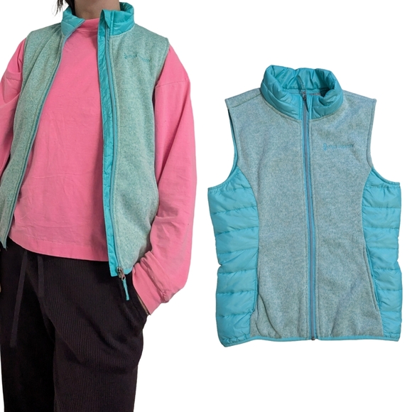 Hybrid Fleece Lightweight Sherpa Vest In Spearmint Women's S/Youth L(14/16) - Picture 4 of 13
